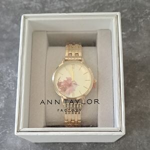 Ann Taylor Gold Floral Women's Watch
